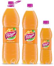 Напиток безалкогольный сильногазированный "Со вкусом апельсина" ТМ Радуга